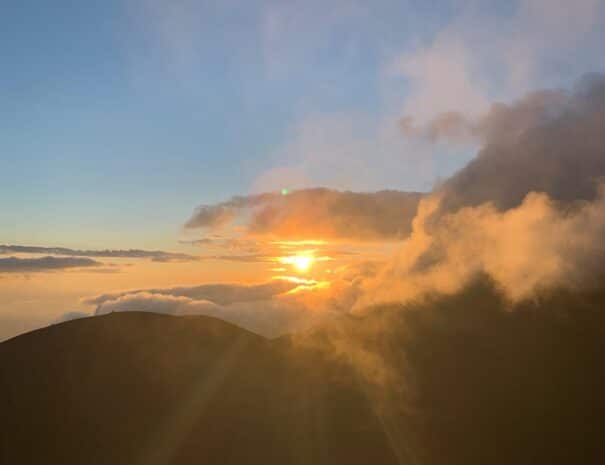 tramonto sull'etna