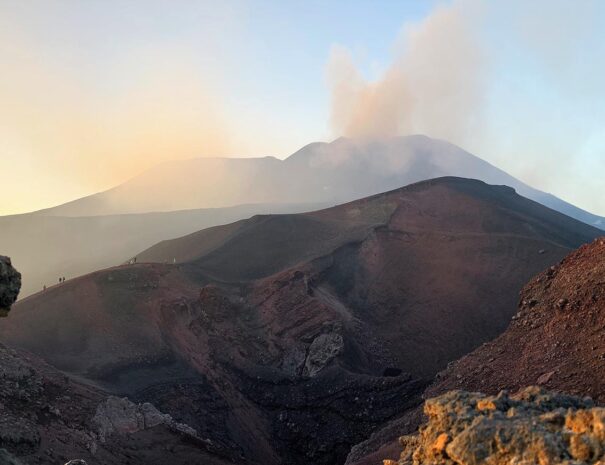 tramonto sull'etna